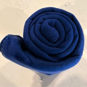 Plush Navy Blue Fleece Throw Blanket NWOT